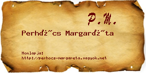 Perhócs Margaréta névjegykártya